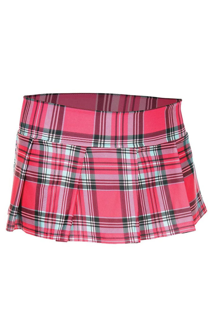Shop this women's hot pink plaid mini naughty schoolgirl costume skirt