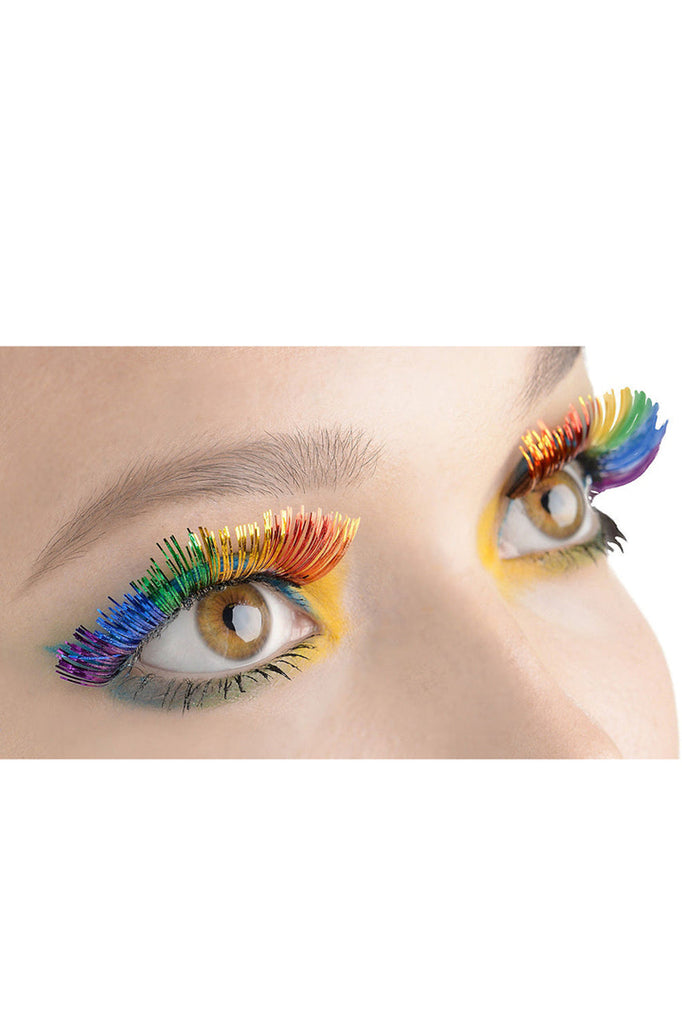 Rainbow tinsel eyelashes