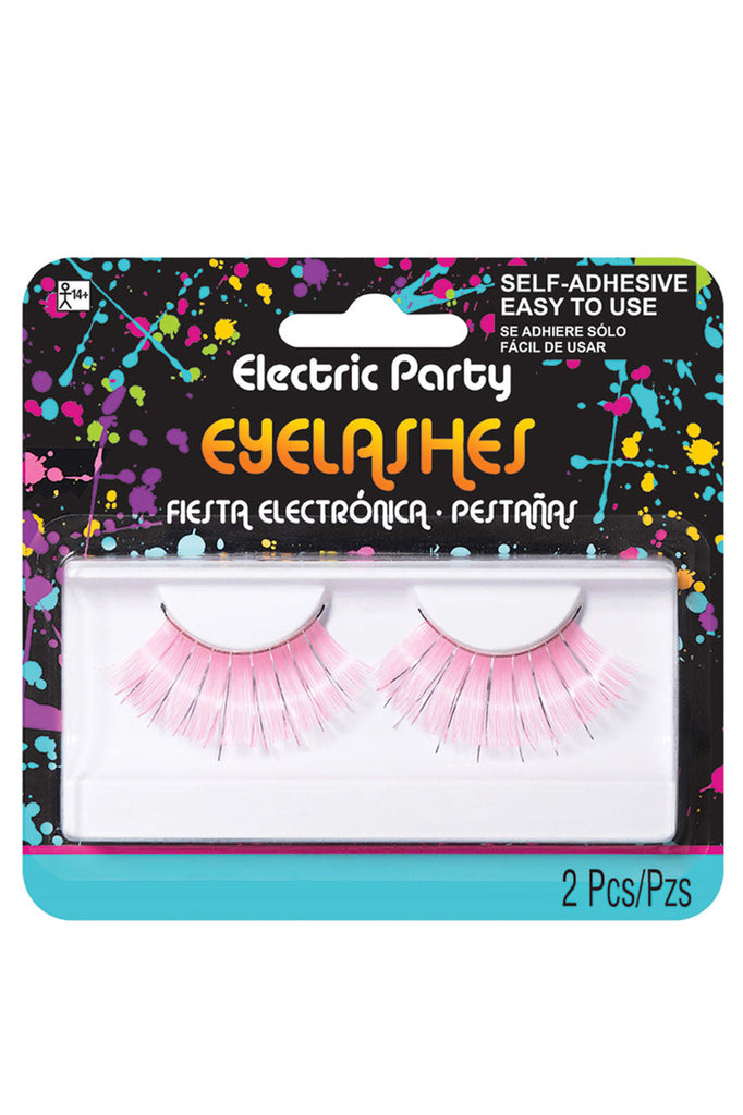 pink glitter fake eyelashes