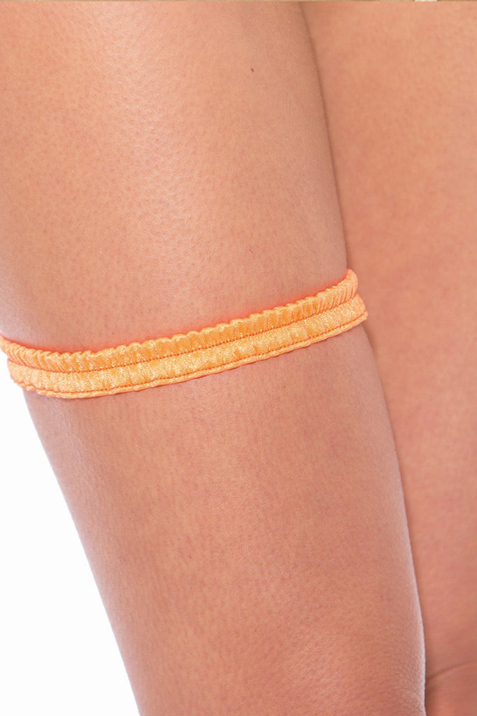 Neon orange leg garter