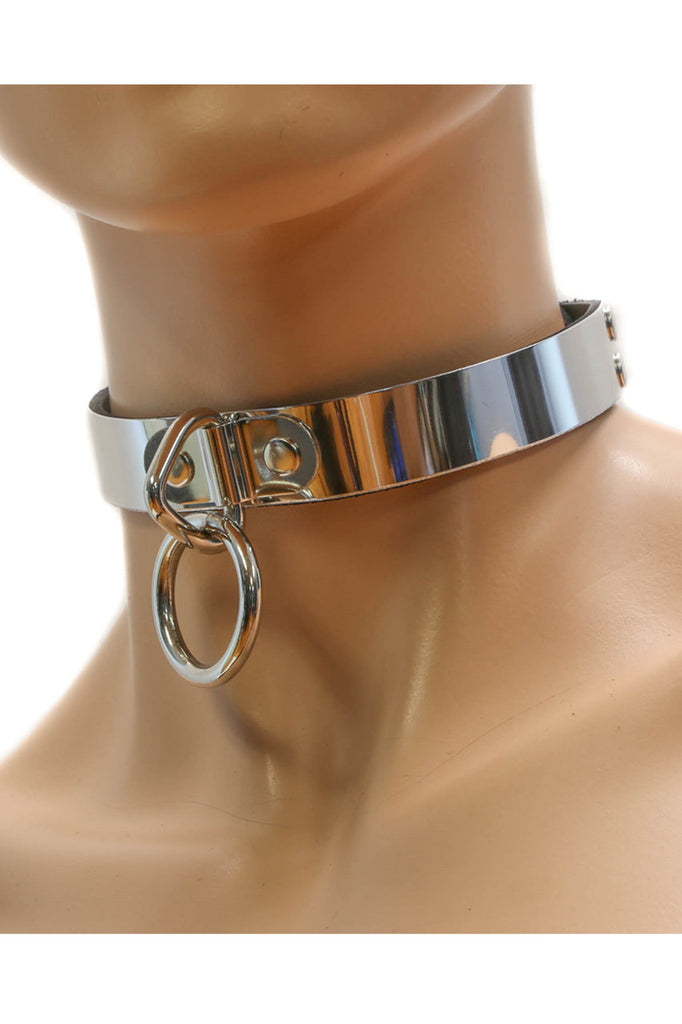 Shop this BDSM Collar that features a 100% genuine leather choker with plating metal choker