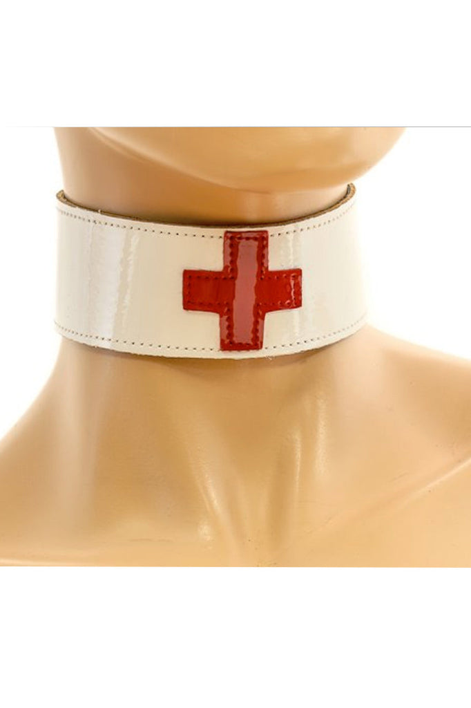nurse collar, red cross choker