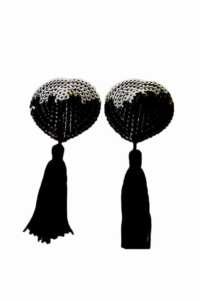 Shop these pasties burlesque that feature black sequin tassel pasties with long black tassels