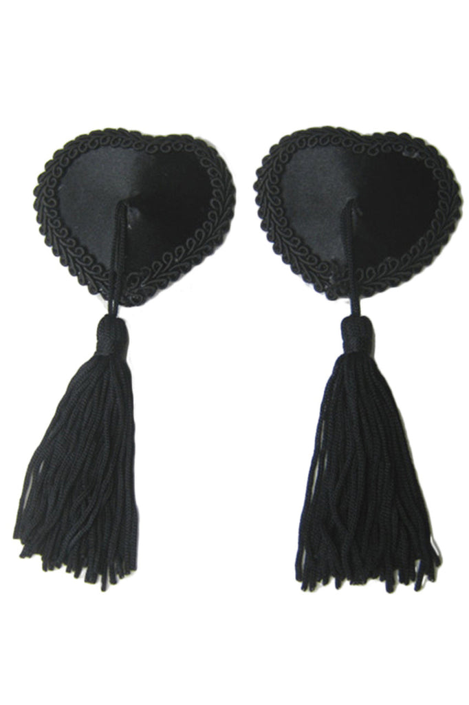 Shop these pasties burlesque that feature heart shaped tassel pasties with embroidered outline