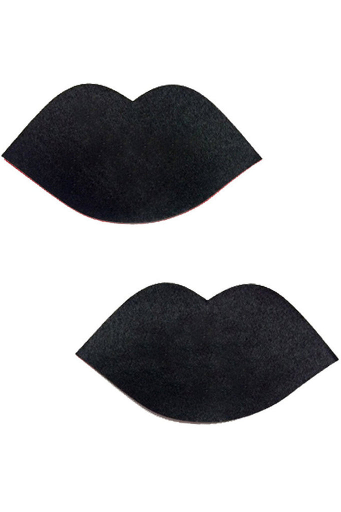 Shop women's black lips nipple cover pasties.