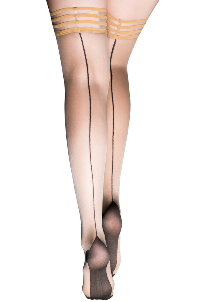 Shop these thigh high sheer nude pattern stockings