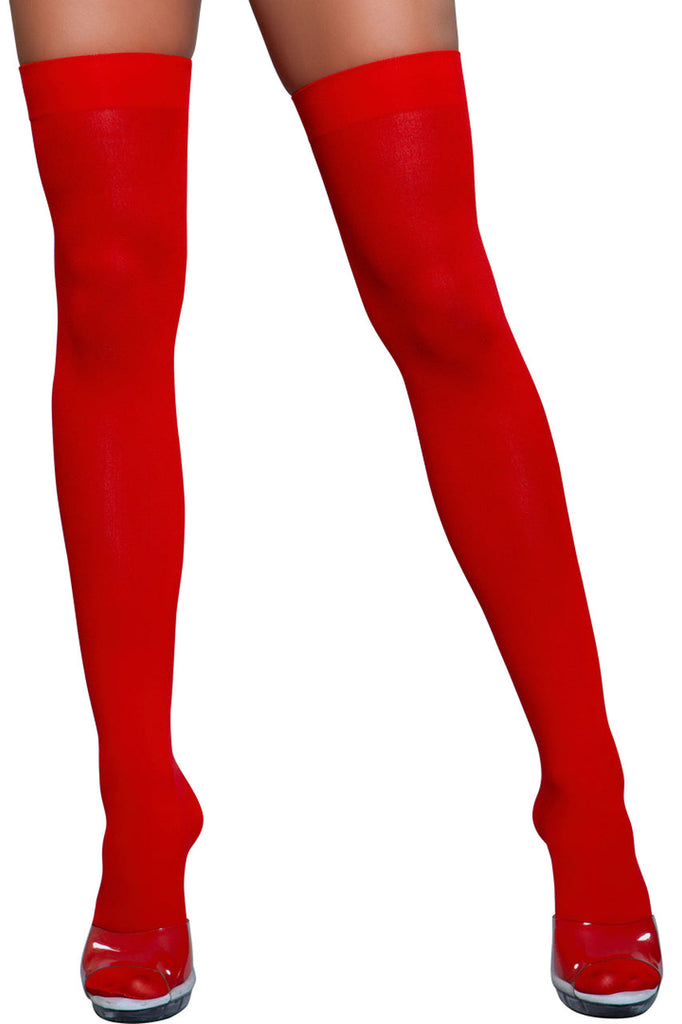 Red thigh highs stockings, red stockings, cheap red stockings