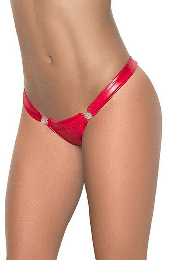 clip thong, red thong with detachable sides