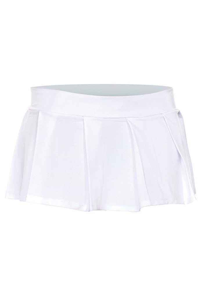 Shop this women's naughty schoolgirl costume featuring this white pleated mini skirt