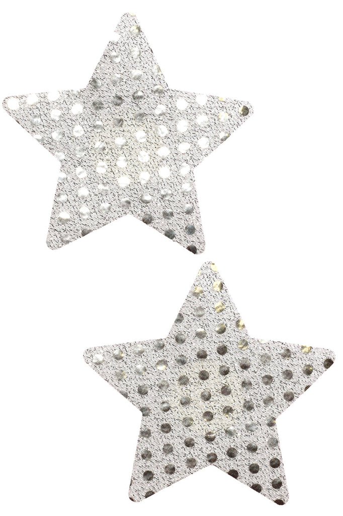 Silver Sequin Star Nipple Pasties