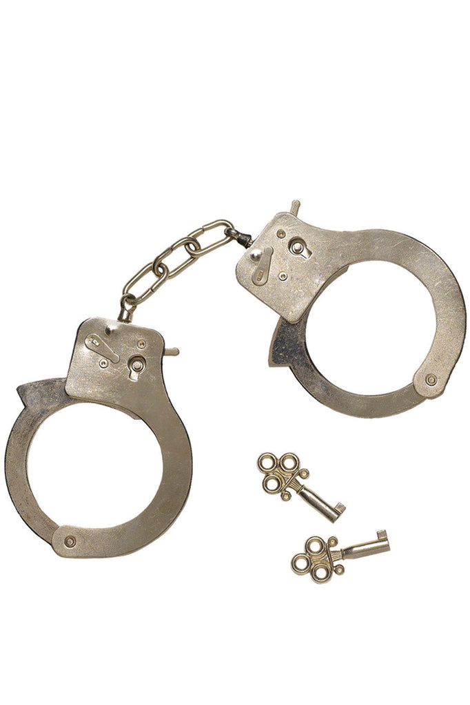 metal handcuffs police costume accessory