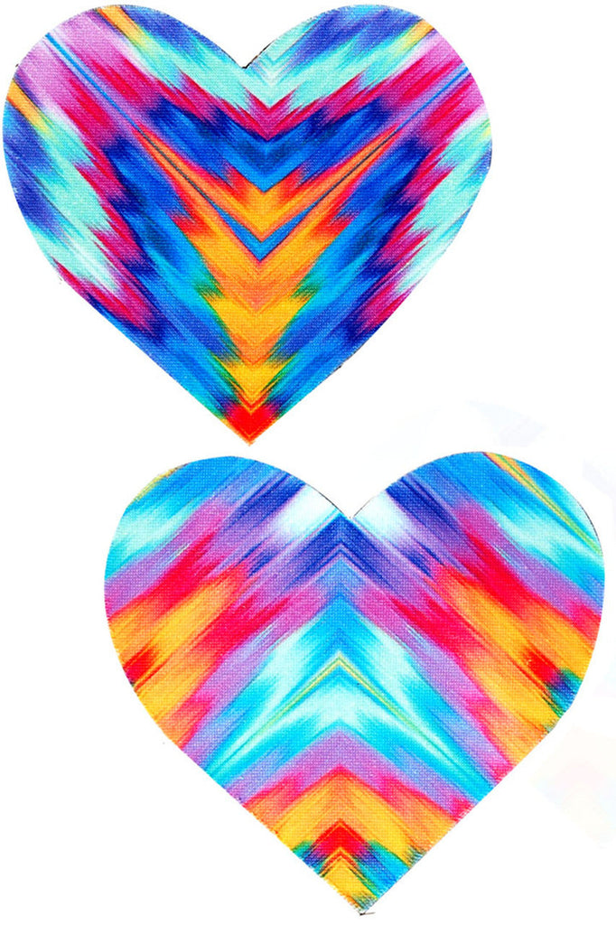 Shop these women's aztec blacklight heart nipple cover pasties from Neva Nude