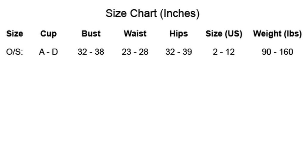bodyshotz size chart