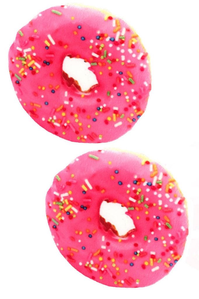 Shop these donut nipple pasties with pink frosting and rainbow sprinkles