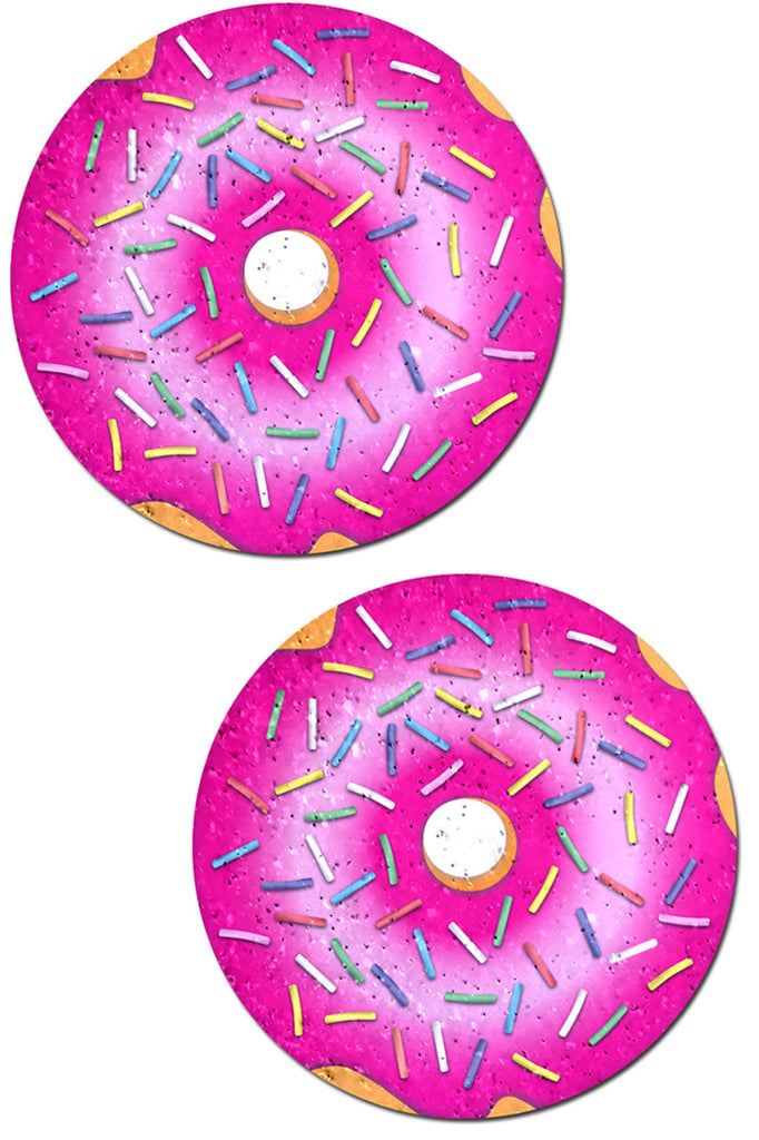 Shop these pink sparkle donut nipple pasties that feature sparkle velvet donut nipple covers