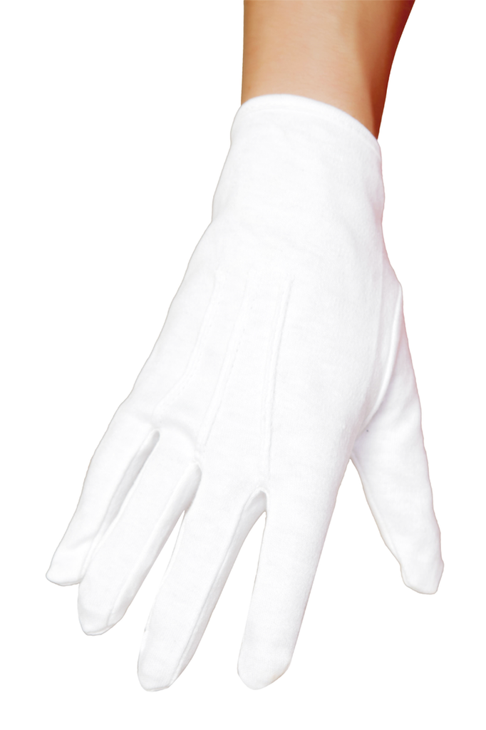 Shop these women's white satin short gloves