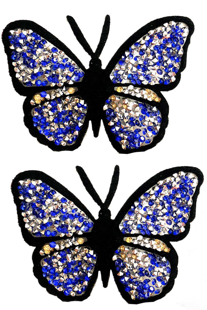 Shop these butterfly nipple pasties with a thick layer of jewels
