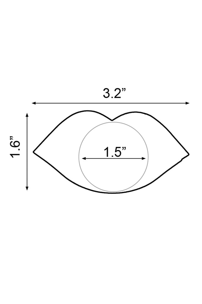 Lips nipple pasties measurements