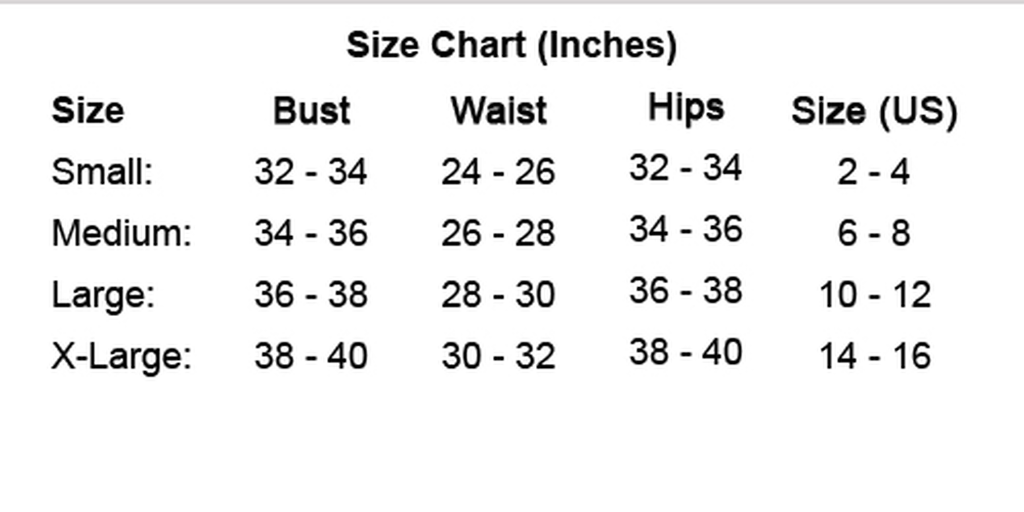 Mapale size chart