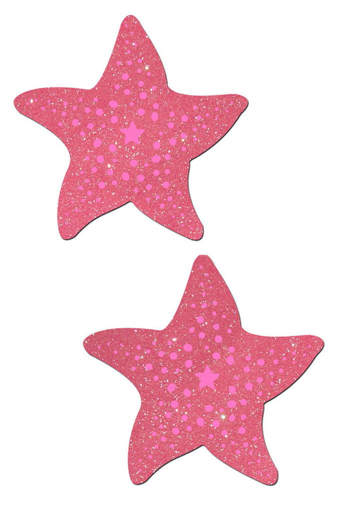Shop Pastease baby pink glitter star fish nipple cover pasties