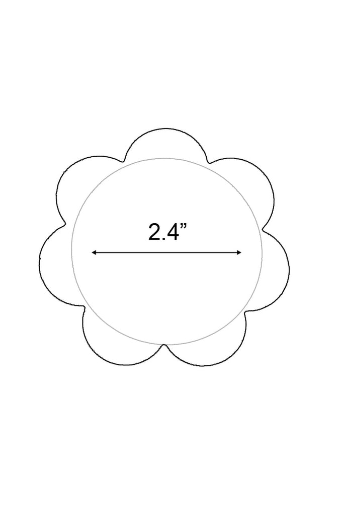 Petal nipple pasties measurements