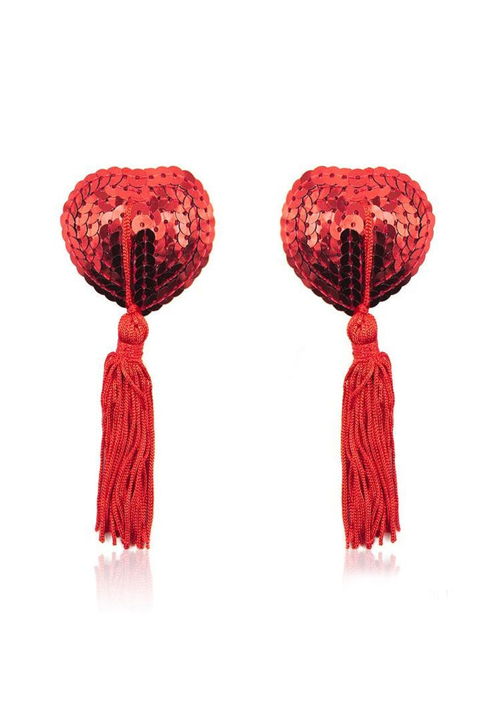 Shop these red tassel nipple pasties with red tassels
