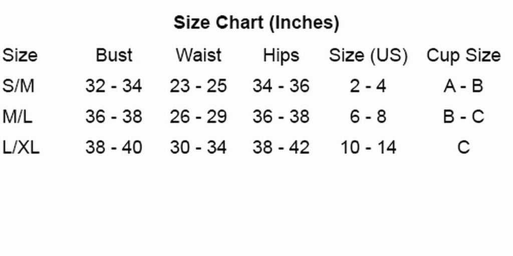 Shirley of Hollywood size chart