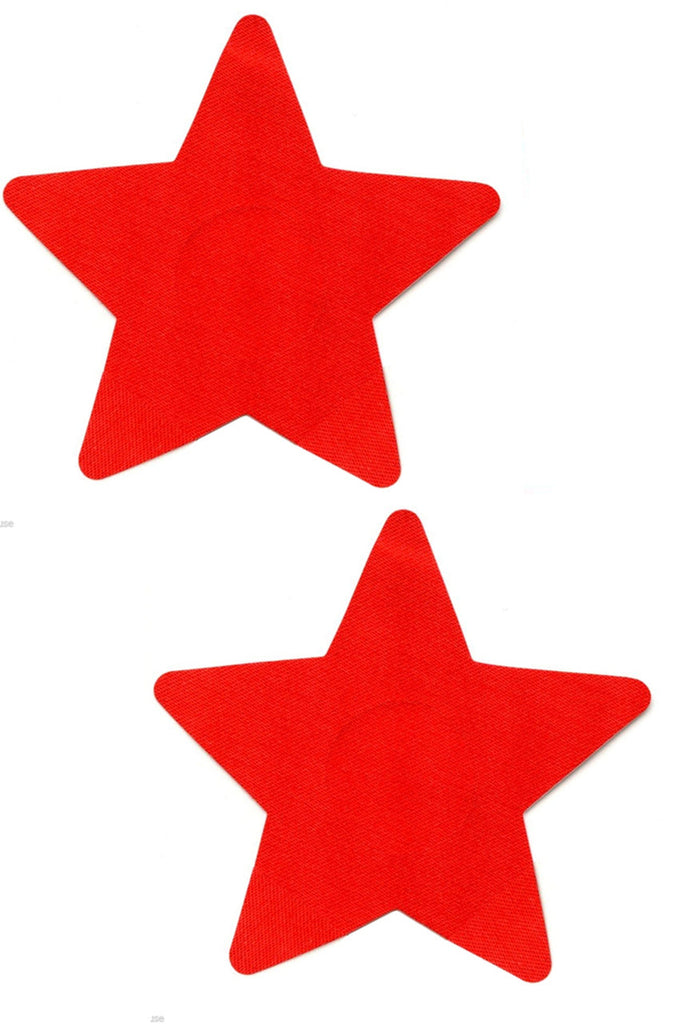 Shop women's red satin star nipple cover pasties.