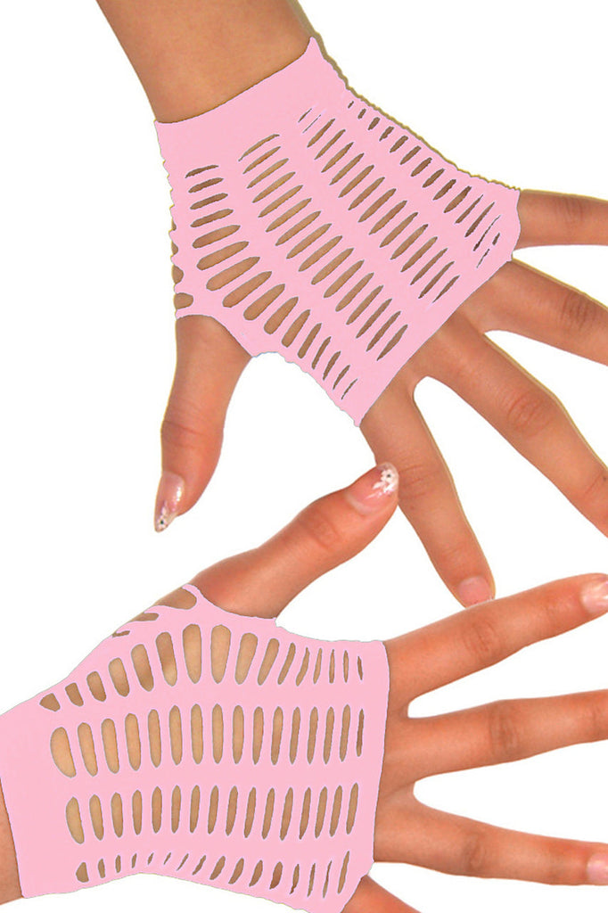 Shop Women's Baby Pink Fingerless Gloves